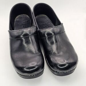 Dansko‎ Women Size 40 Black Colored Leather Clogs Professional Nursing Shoes